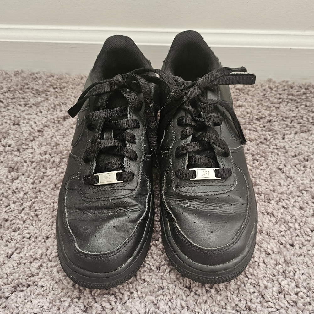 Air Force 1 Nike Sneakers size 7 youth black low top